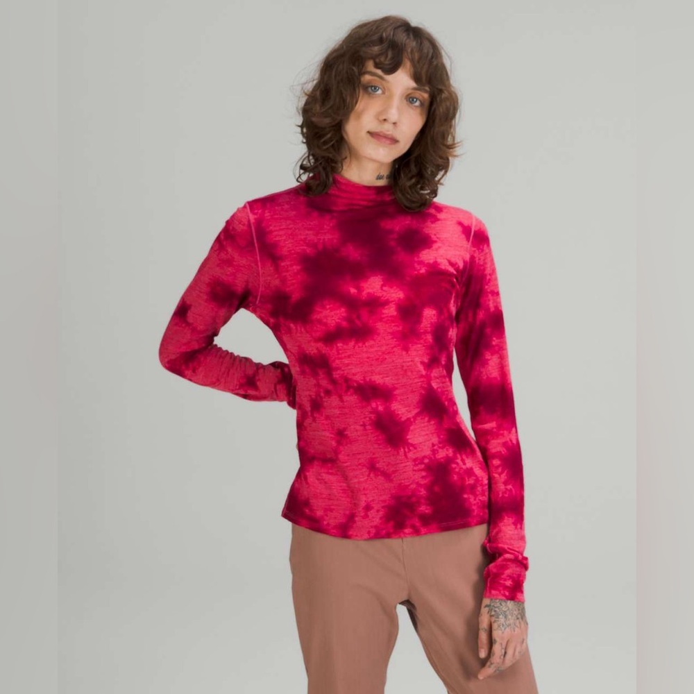 Lululemon Lab Wool-Blend Tie Dye Long Sleeve Shirt